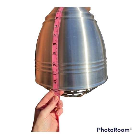 Loft Pendant Light in Brushed Aluminum with White Interior - Picture 2 of 8